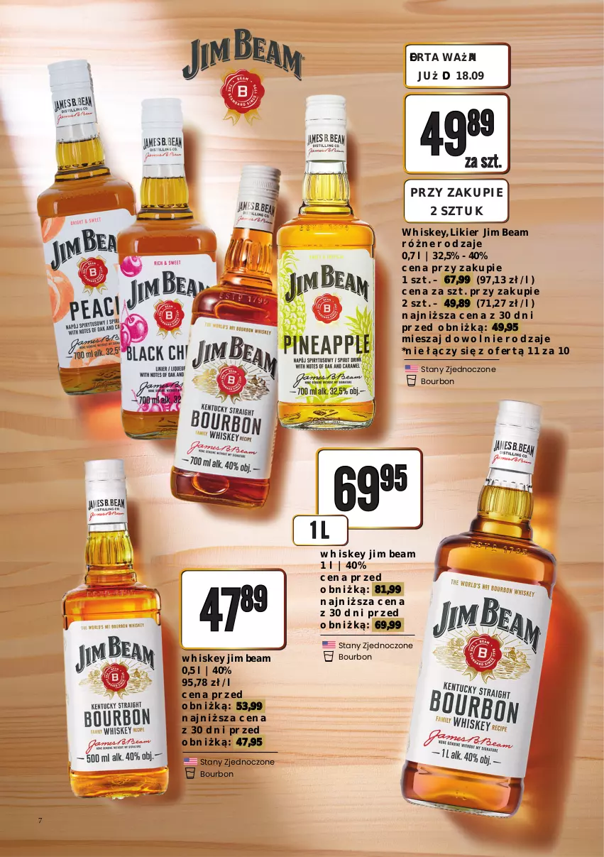 Gazetka promocyjna Dino - Katalog alkoholowy - ważna 21.09 do 26.09.2026 - strona 7 - produkty: Bourbon, Jim Beam, Likier, Whiskey