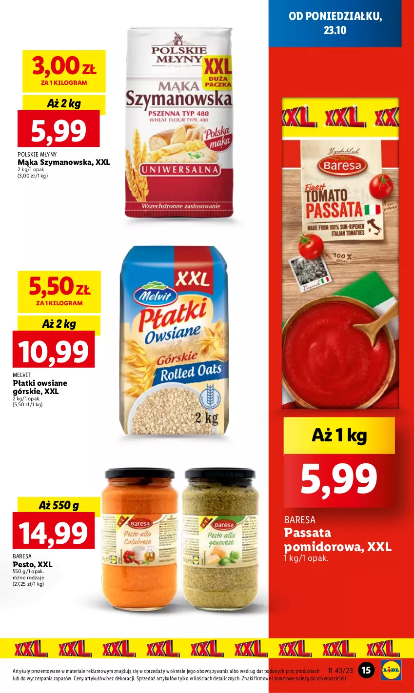 Gazetka promocyjna Lidl - GAZETKA - ważna 23.10 do 25.10.2023 - strona 19 - produkty: Gra, Mąka, Melvit, Pesto, Płatki owsiane, Polskie Młyny