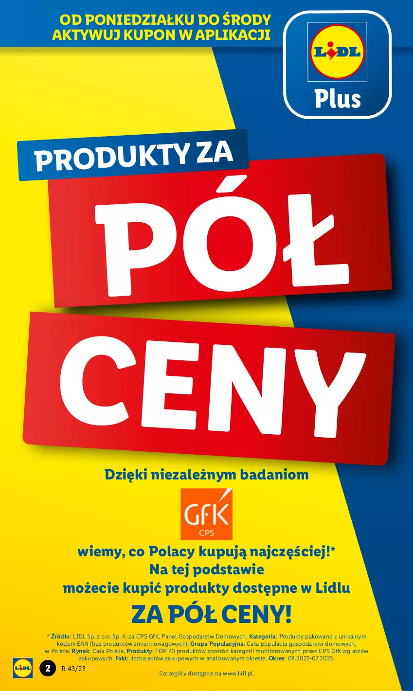 Gazetka promocyjna Lidl - GAZETKA - ważna 23.10 do 25.10.2023 - strona 2 - produkty: Danio, Fa, Monitor, Top