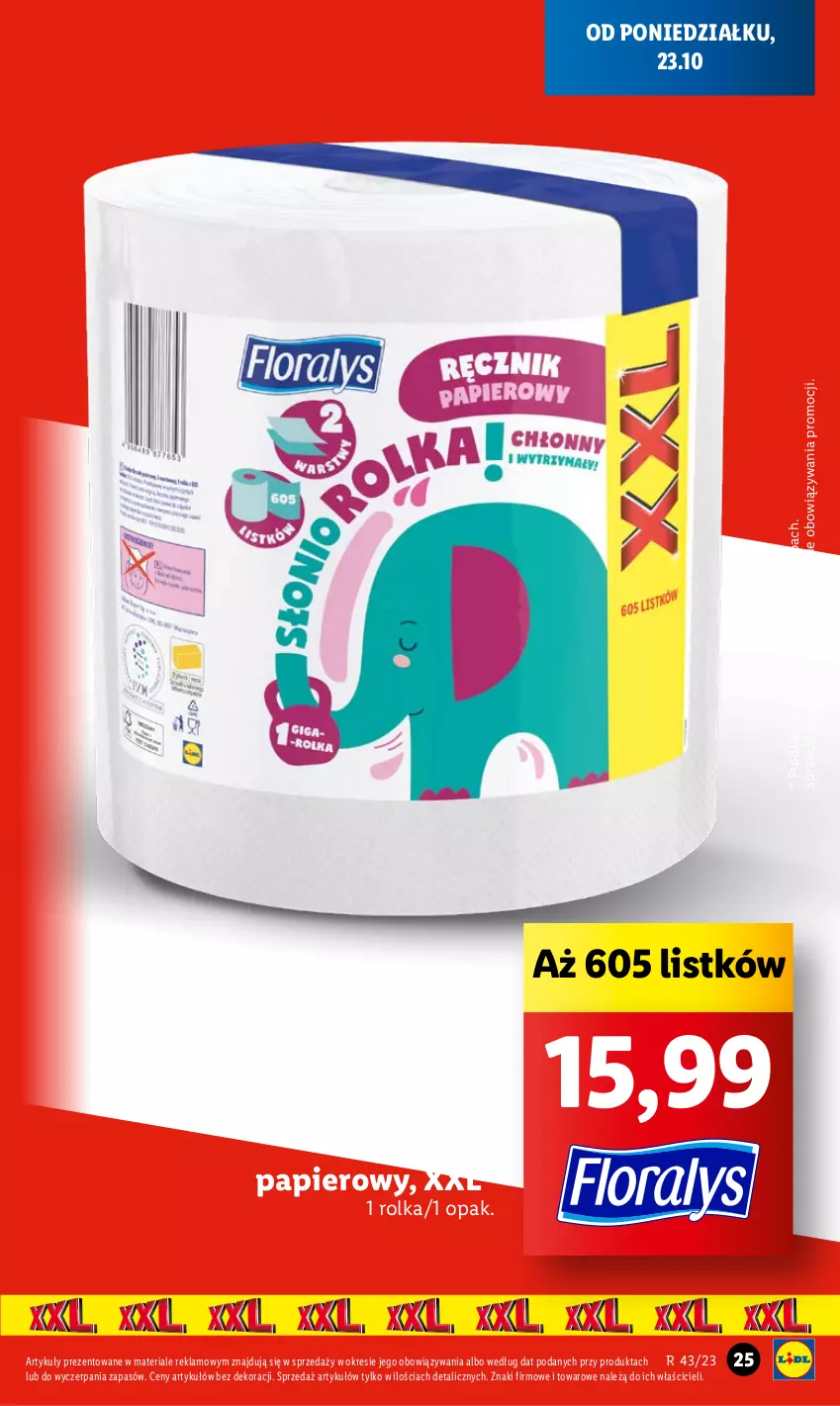 Gazetka promocyjna Lidl - GAZETKA - ważna 23.10 do 25.10.2023 - strona 29 - produkty: Flora, Papier, Ręcznik