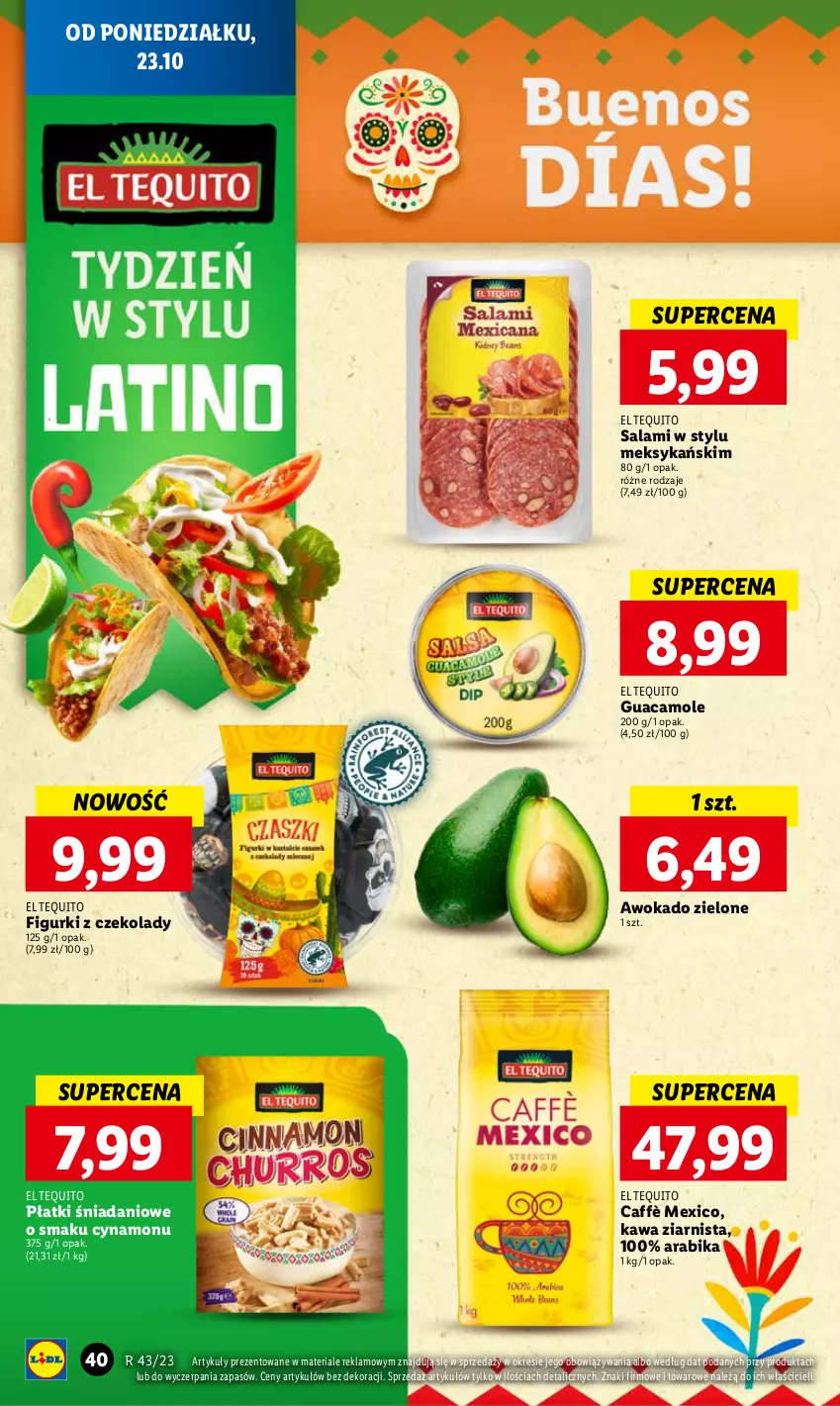 Gazetka promocyjna Lidl - GAZETKA - ważna 23.10 do 25.10.2023 - strona 44 - produkty: Amol, Danio, Kawa, Kawa ziarnista, Salami