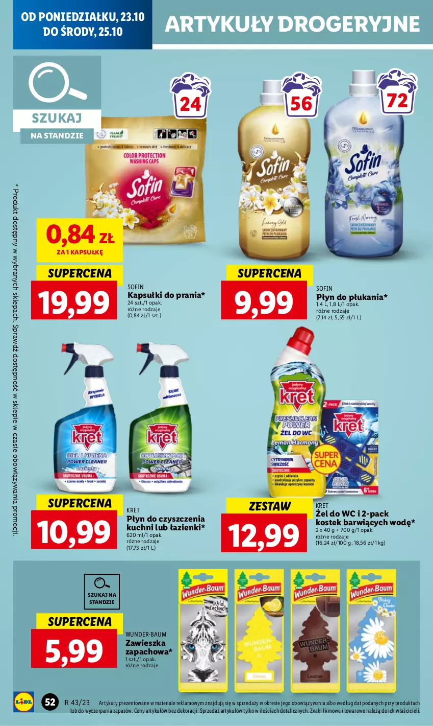 Gazetka promocyjna Lidl - GAZETKA - ważna 23.10 do 25.10.2023 - strona 56 - produkty: Kapsułki do prania, Kret, Płyn do płukania, Stek