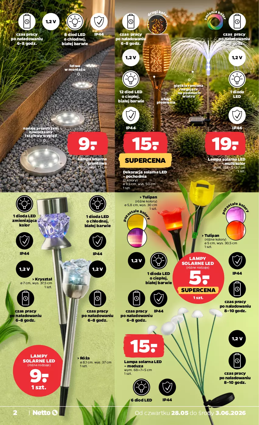 Gazetka promocyjna Netto - Od Czwartku - ważna 28.05 do 03.06.2026 - strona 2 - produkty: Grunt, Lampa, Róża, Tulipan