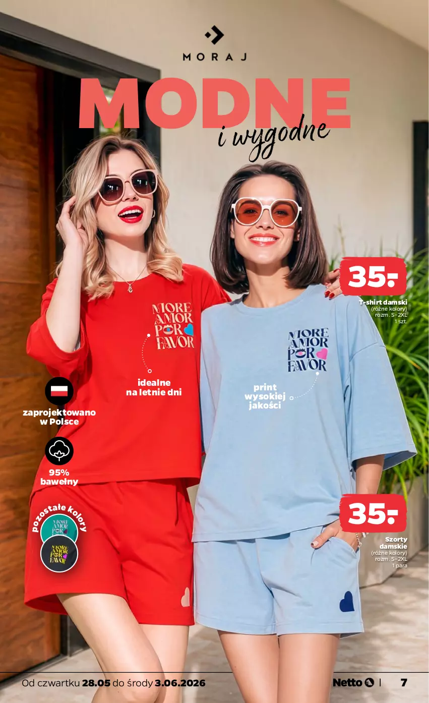 Gazetka promocyjna Netto - Od Czwartku - ważna 28.05 do 03.06.2026 - strona 7 - produkty: Sok, Szorty, T-shirt