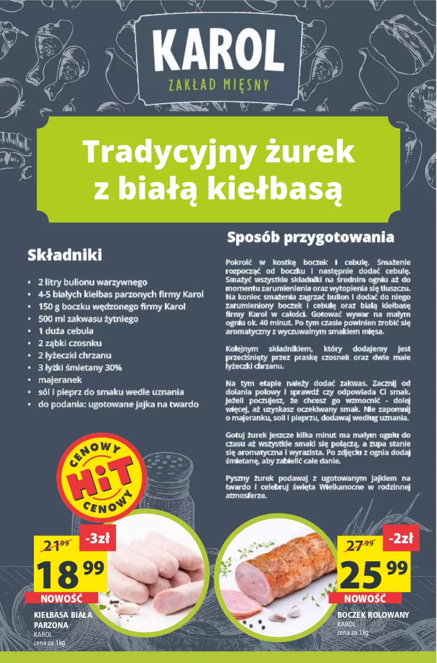 Gazetka promocyjna Arhelan - Gazetka - ważna 12.03 do 21.03.2021 - strona 4 - produkty: Boczek, Kiełbasa, Kiełbasa biała