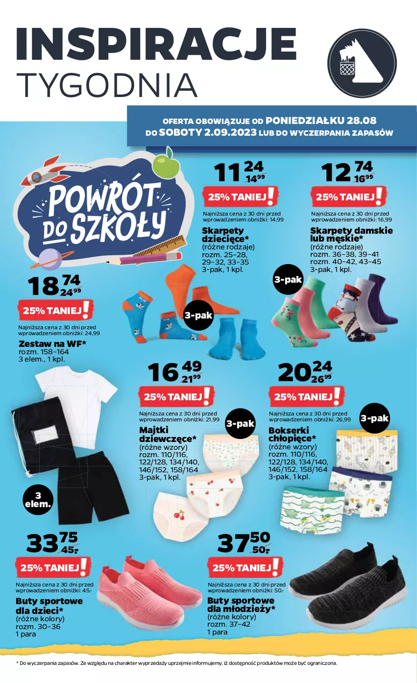 Gazetka promocyjna Netto - Akcesoria i dodatki - ważna 28.08 do 02.09.2023 - strona 2 - produkty: Bokserki, Buty, Dzieci, Gra, Karp, Majtki, Por, Ser, Sport