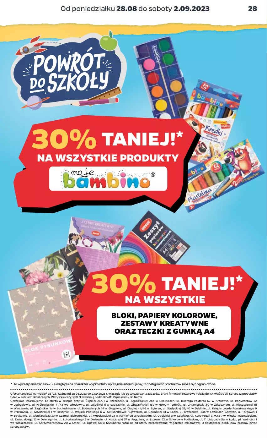 Gazetka promocyjna Netto - Akcesoria i dodatki - ważna 28.08 do 02.09.2023 - strona 3 - produkty: Fa, Gra, Kujawski, Papier, Podlaski, Sok, Stock, Top