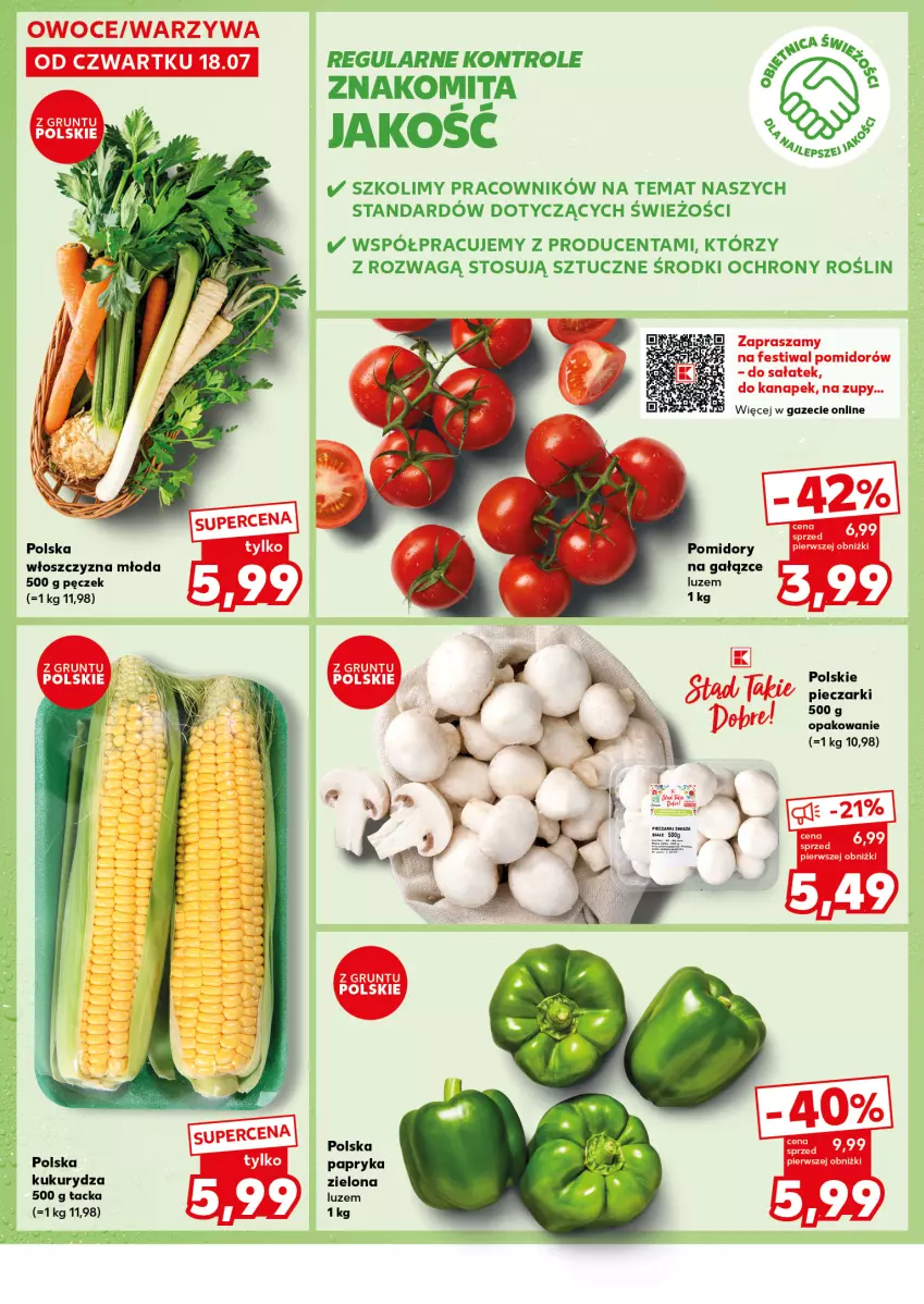 Gazetka promocyjna Kaufland - Kaufland - ważna 22.07 do 24.07.2024 - strona 6 - produkty: Grunt, Kukurydza, Papryka, Pomidory, Sałat, Warzywa