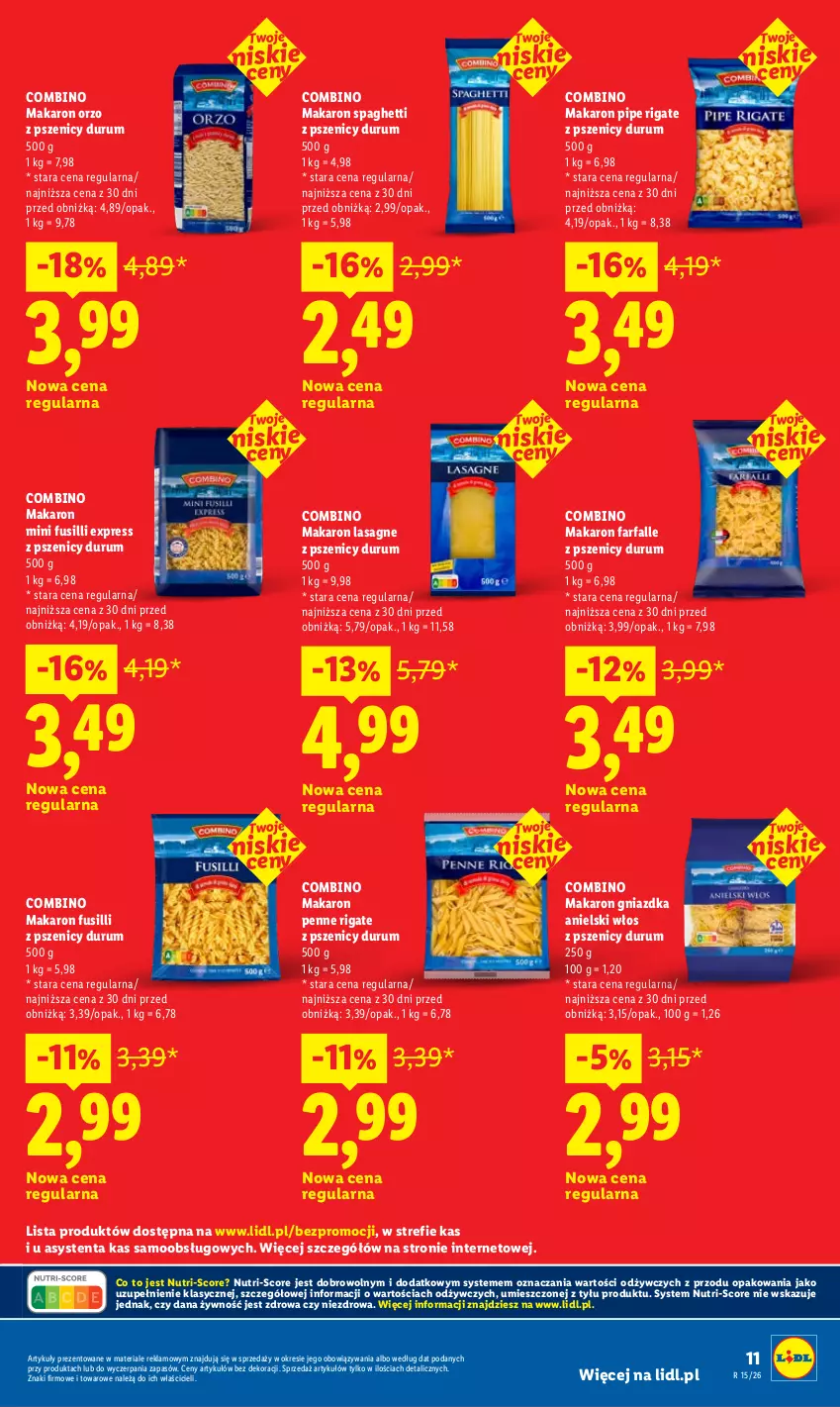 Gazetka promocyjna Lidl - Rewolucja cenowa! - ważna 23.05 do 01.07.2026 - strona 11 - produkty: Fa, Lasagne, Makaron, Penne, Rum, Spaghetti