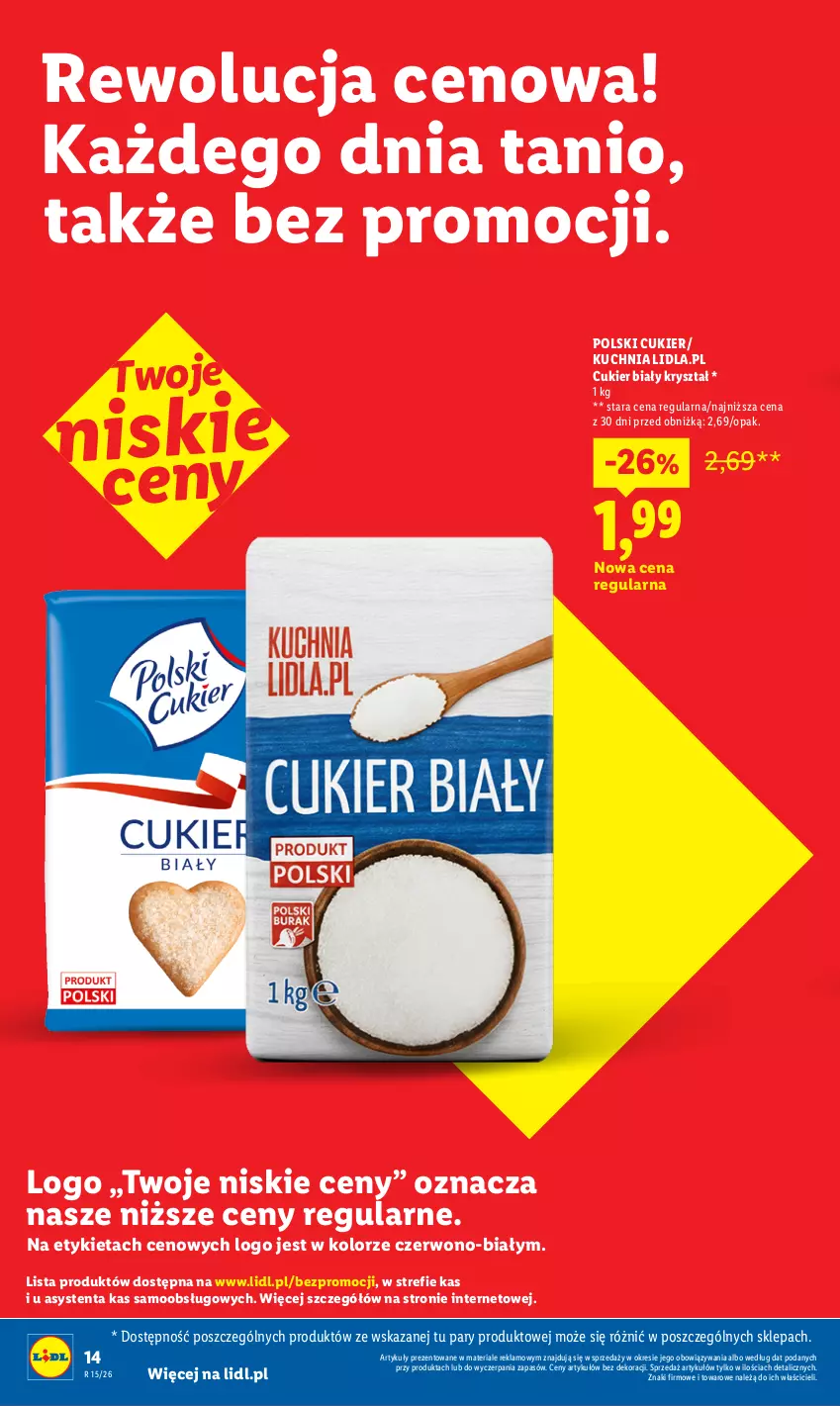 Gazetka promocyjna Lidl - Rewolucja cenowa! - ważna 23.05 do 01.07.2026 - strona 14 - produkty: Cukier, Kuchnia