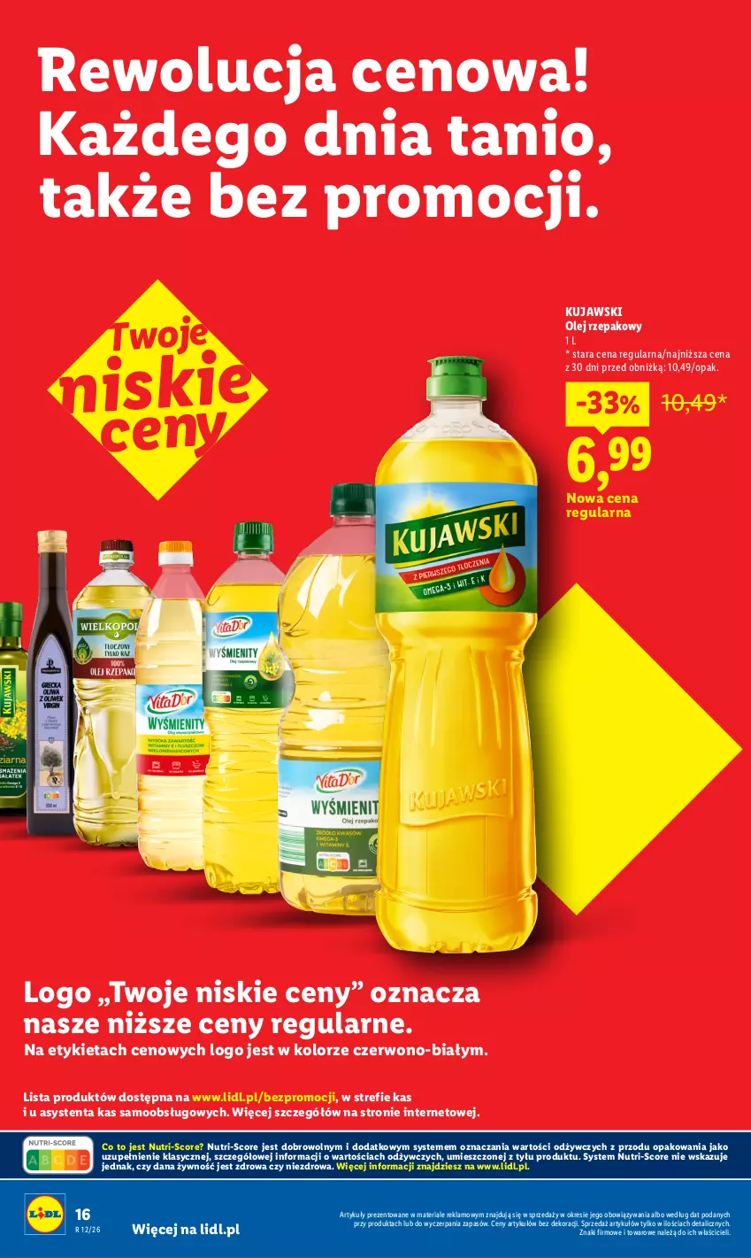 Gazetka promocyjna Lidl - Rewolucja cenowa! - ważna 23.05 do 01.07.2026 - strona 16 - produkty: Kujawski, Olej, Olej rzepakowy