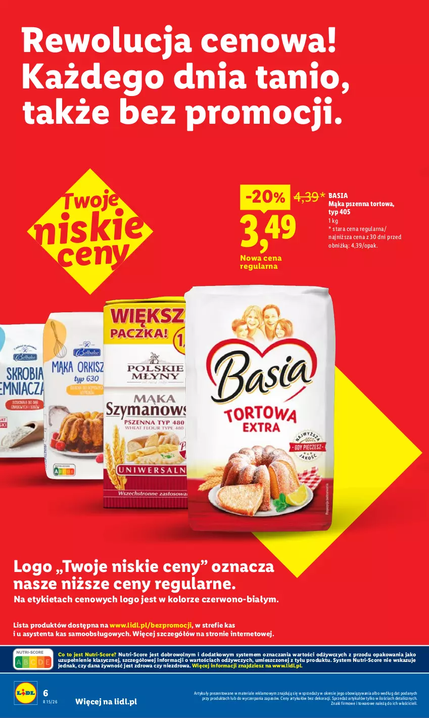 Gazetka promocyjna Lidl - Rewolucja cenowa! - ważna 23.05 do 01.07.2026 - strona 6 - produkty: Basia, Mąka, Mąka pszenna
