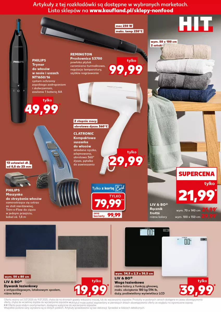 Gazetka promocyjna Kaufland - Kaufland - ważna 03.07 do 09.07.2025 - strona 11 - produkty: Dywan, Dywanik, Dywanik łazienkowy, Ręcznik, Waga, Waga łazienkowa