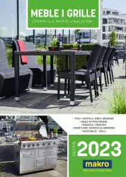 Gazetka promocyjna Makro - Meble i grille. Oferta dla profesjonalistów - Gazetka - ważna od 31.08 do 31.08.2023 - strona 1 - produkty: Parasol, Grill, Meble