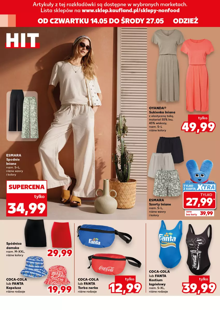 Gazetka promocyjna Kaufland - Kaufland - ważna 14.05 do 27.05.2026 - strona 10 - produkty: Coca-Cola, Fa, Fanta, Kostium, Spódnica, Spodnie, Sukienka, Szorty, Torba