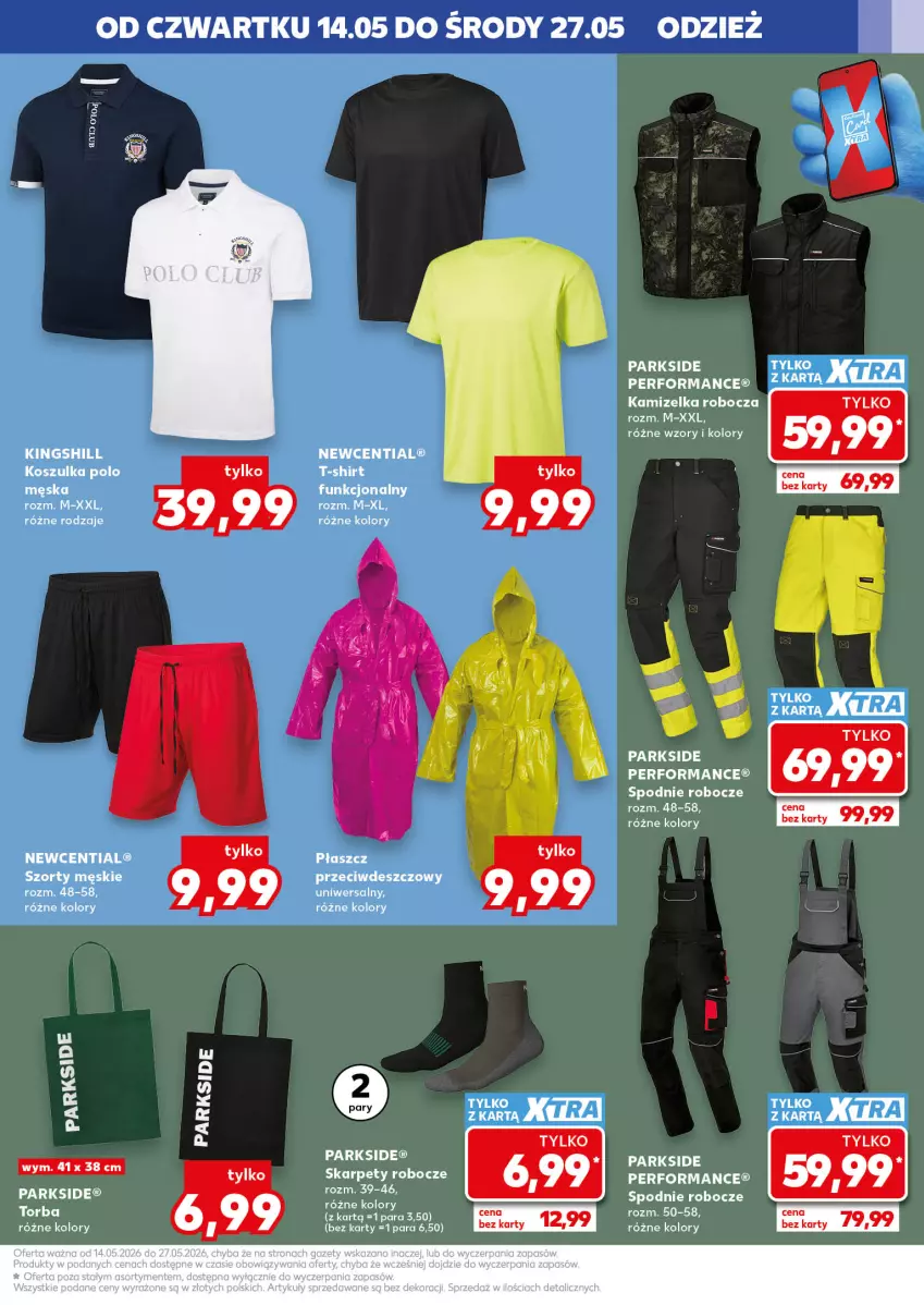 Gazetka promocyjna Kaufland - Kaufland - ważna 14.05 do 27.05.2026 - strona 13 - produkty: Kamizelka, Kosz, Koszulka, Parkside, Spodnie, T-shirt