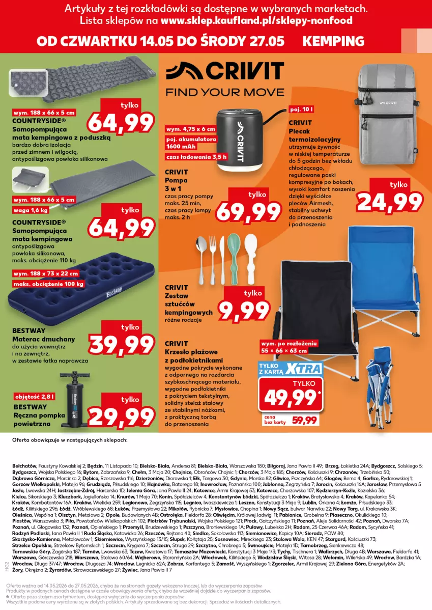 Gazetka promocyjna Kaufland - Kaufland - ważna 14.05 do 27.05.2026 - strona 17 - produkty: BIC, Chrzan, Dior, Fa, Inka, Krzesło, LG, Materac, Materac dmuchany, Mop, Orka, Piast, Plecak, Podlaski, Pompka, Por, Sok, Sos, Tera, Top, Wino, Zestaw sztućców