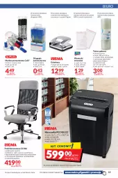 Gazetka promocyjna Makro - [Oferta promocyjna] Artykuły spożywcze i przemysłowe - Gazetka - ważna od 27.06 do 27.06.2022 - strona 19 - produkty: Por, Długopis, Marker, Kawa, Kosz, Klej, Niszczarka, Taśma pakowa, Biuro, Siedzisko, Fotel