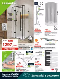 Gazetka promocyjna Leroy Merlin - Ogród  na balkonie - Gazetka - ważna od 27.05 do 27.05.2021 - strona 14 - produkty: Bateria umywalkowa, Grzejnik, Ser, Gra, Asus, Zestaw podtynkowy WC, Miska wisząca, Szafka pod umywalkę, Słupek, Termos, Grzejnik łazienkowy, Deska wolnoopadająca, Tran, Szafka, Bateria, Suszarka, Brodzik, Umywalka, Drzwi, Lustro, Miska