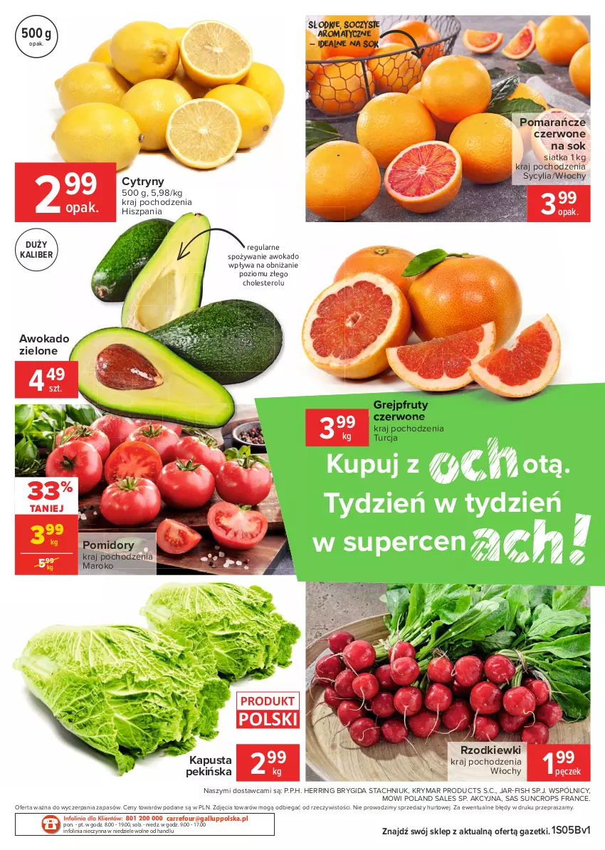 Gazetka promocyjna Carrefour - Gazetka Market - ważna 01.02 do 08.02.2021 - strona 2 - produkty: Cytryny, Grejpfrut, Pomarańcze, Pomidory, Siatka, Sok