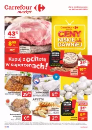 Gazetka promocyjna Carrefour - Gazetka Market - Gazetka - ważna od 08.02 do 08.02.2021 - strona 1 - produkty: Piec, Glazura, Sok, Ser, Por, Inka, Szynka wieprzowa, Sokołów, Szynka, Bagietka, Bagietka czosnkowa, Mintaj, Flaki, Lazur, Bułka, Flaki wołowe
