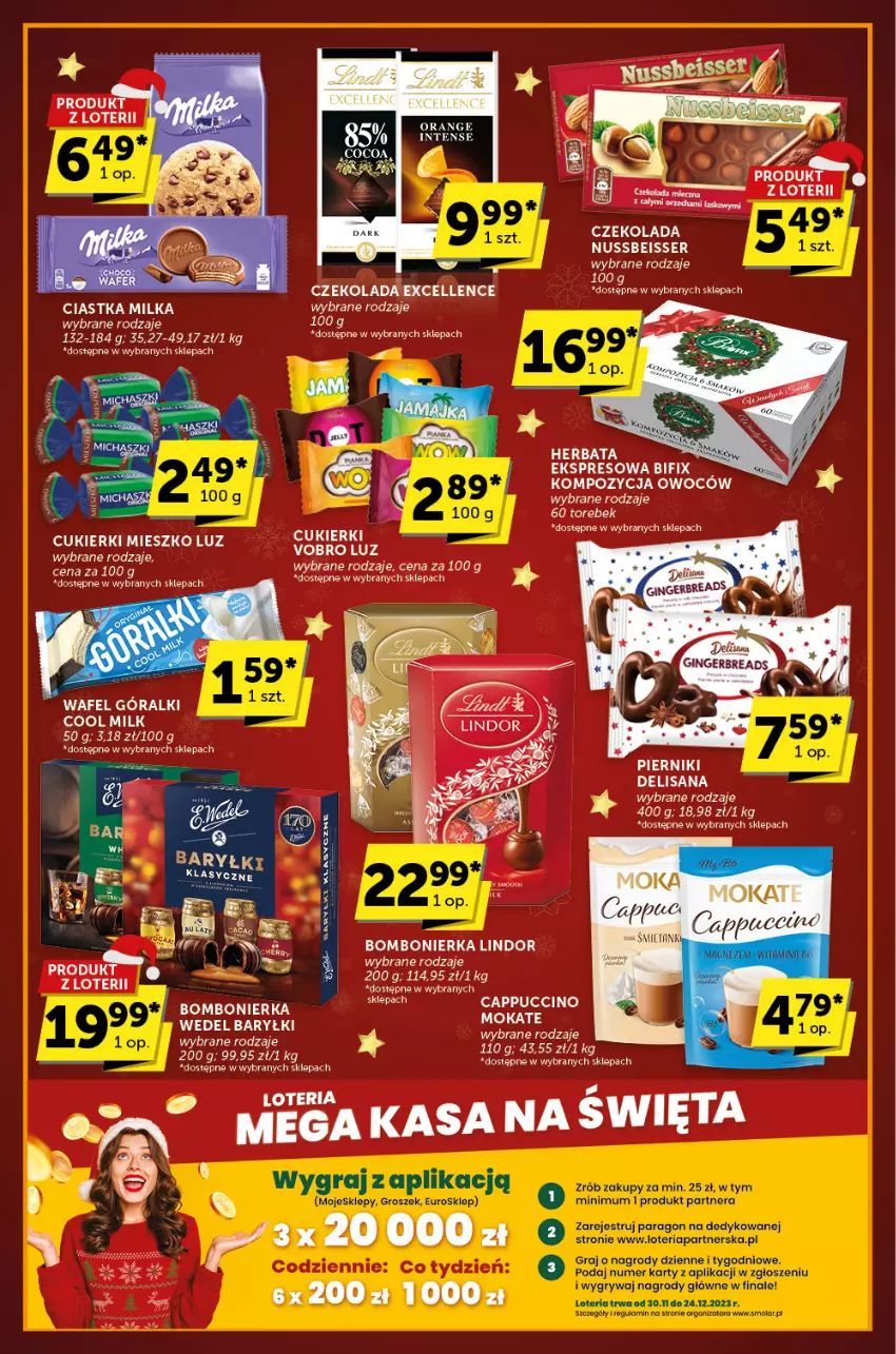 Gazetka promocyjna ABC - ważna 14.12 do 24.12.2023 - strona 10 - produkty: Baryłki, Ciastka, Cukier, Cukierki, Czekolada, Góralki, Herbata, Isana, Milka, Piernik, Ser