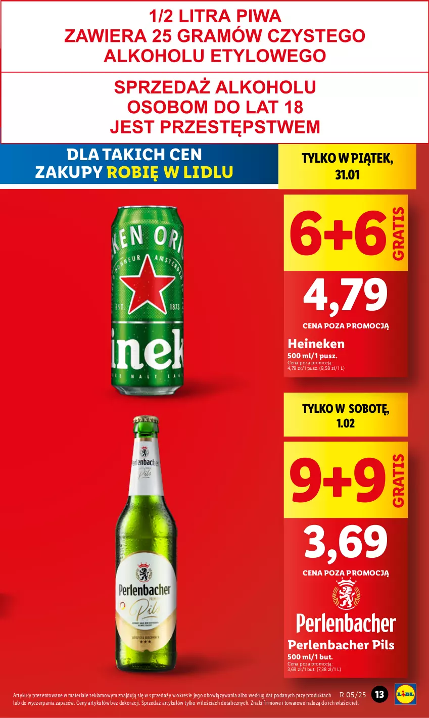 Gazetka promocyjna Lidl - GAZETKA - ważna 30.01 do 01.02.2025 - strona 13 - produkty: Gra, Heineken, NBA