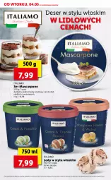 Gazetka promocyjna Lidl - TYDZIEŃ WŁOSKI - Gazetka - ważna od 05.05 do 05.05.2021 - strona 20 - produkty: Ser, Mascarpone, Lody, Deser