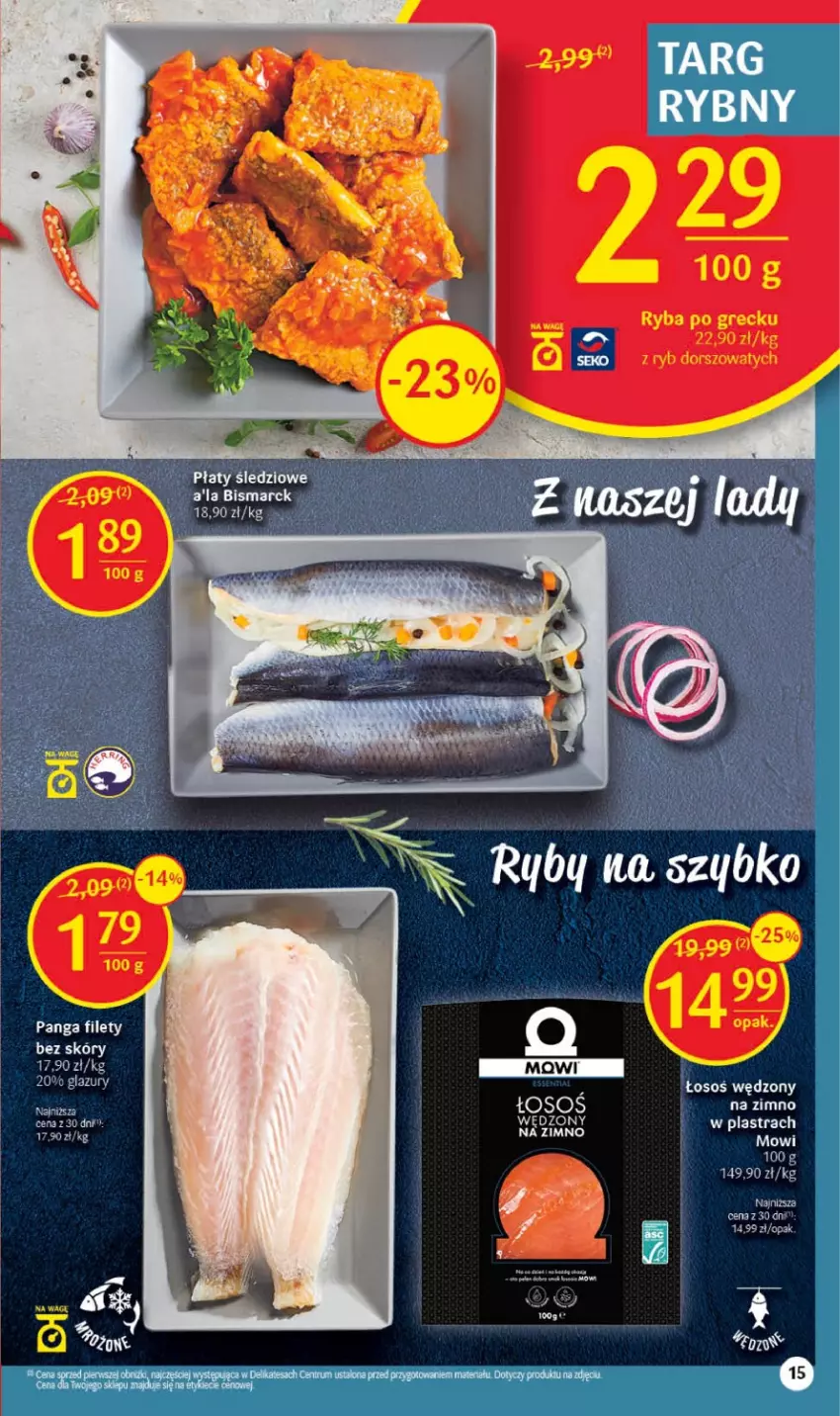 Gazetka promocyjna Delikatesy Centrum - Gazetka DC09 - ważna 02.03 do 08.03.2023 - strona 15 - produkty: Ryba, Ryba po grecku