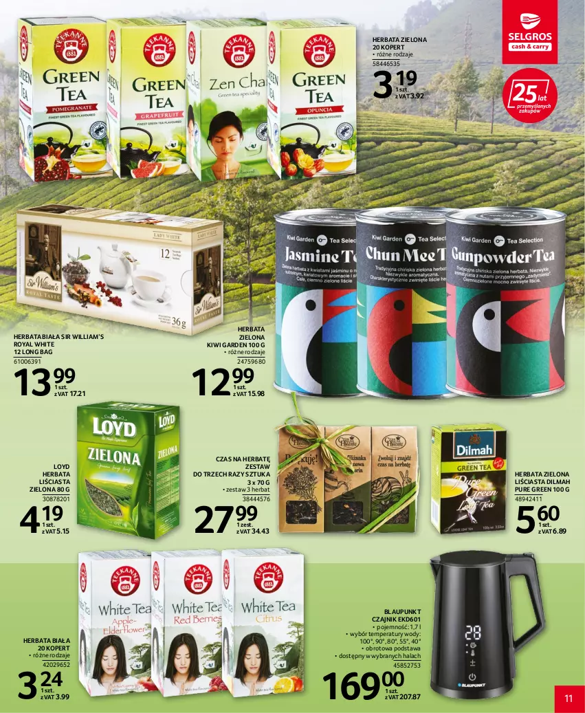 Gazetka promocyjna Selgros - Katalog Kawa i Herbata - ważna 22.09 do 05.10.2022 - strona 11 - produkty: Czajnik, Dilmah, Herbata, Kiwi, Loyd, Pur