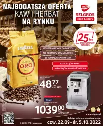 Gazetka promocyjna Selgros - Katalog Kawa i Herbata - Gazetka - ważna od 05.10 do 05.10.2022 - strona 1 - produkty: Kawa ziarnista, Kawa, Tran, Lavazza, LG, Fa