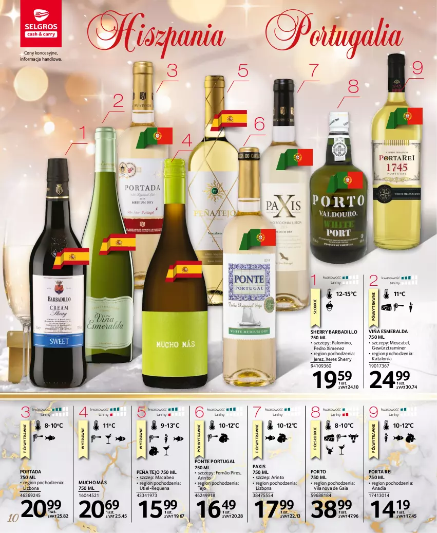 Gazetka promocyjna Selgros - Katalog Wina - ważna 01.12 do 14.12.2022 - strona 10 - produkty: Pax, Por, Portada