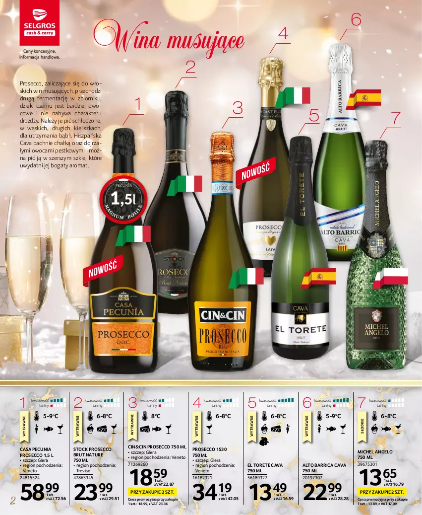 Gazetka promocyjna Selgros - Katalog Wina - ważna 01.12 do 14.12.2022 - strona 2 - produkty: Mus, Prosecco, Stock