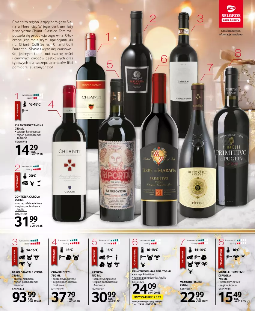 Gazetka promocyjna Selgros - Katalog Wina - ważna 01.12 do 14.12.2022 - strona 9 - produkty: Chia, Chianti, Por, Rum, Sok