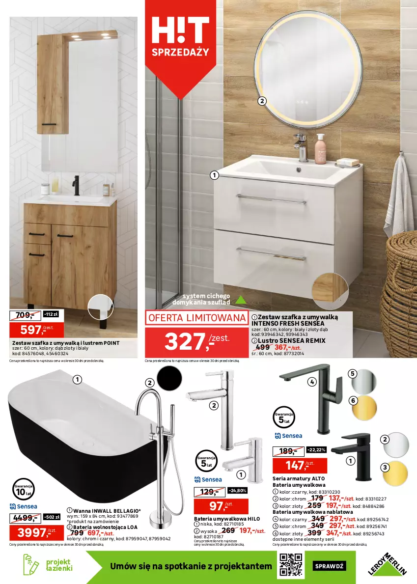 Gazetka promocyjna Leroy Merlin - Gazetka Leroy Merlin - ważna 14.05 do 03.06.2025 - strona 21 - produkty: Bateria, Bateria umywalkowa, Bell, Bella, Brodzik, Drzwi, Klej, LG, Lustro, Ser, Sitko, Sok, Szafka, Termos, Wanna