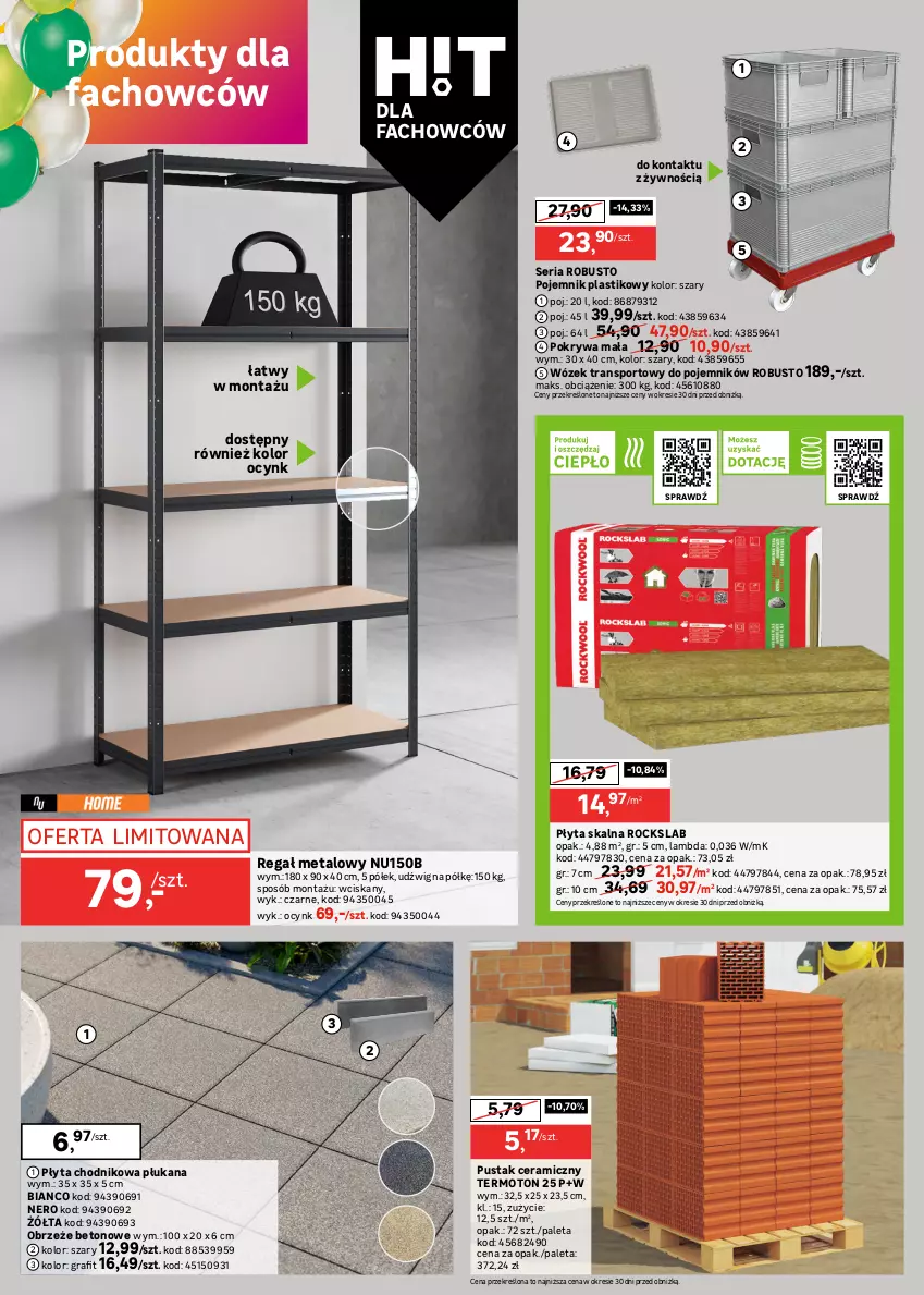 Gazetka promocyjna Leroy Merlin - Gazetka Leroy Merlin - ważna 14.05 do 03.06.2025 - strona 24 - produkty: Ceresit, Chodnik, Cynk, Dźwig, Fa, Finish, Geoflex, Gra, Grunt, Klej, Klej elastyczny, LANA, Mop, Paleta, Płyta, Płyta skalna, Pojemnik, Pojemnik plastikowy, Pokrywa, Por, Regał, Regał metalowy, Ser, Sport, Tran, Wózek, Wózek transportowy, Wylewka samopoziomująca
