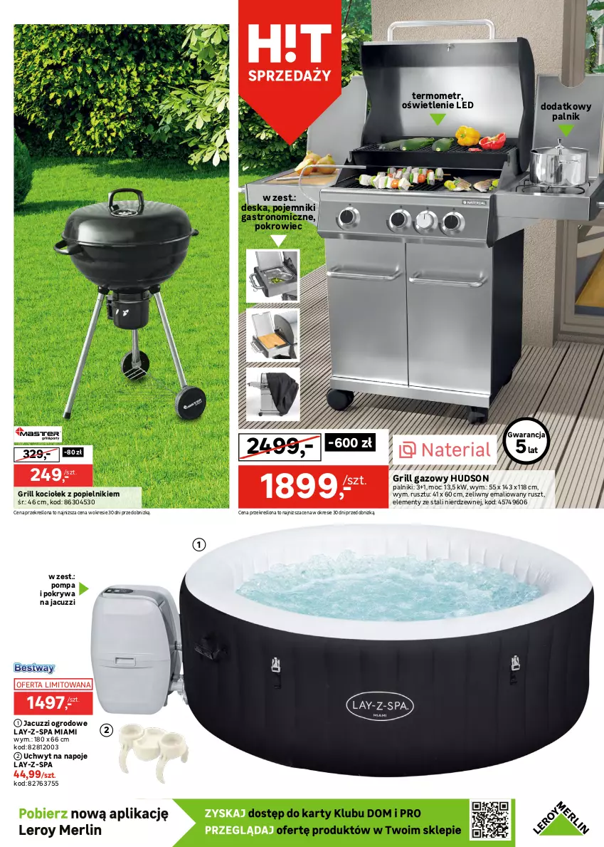 Gazetka promocyjna Leroy Merlin - Gazetka Leroy Merlin - ważna 14.05 do 03.06.2025 - strona 5 - produkty: Girlanda, Gra, Grill, Grill gazowy, Koc, Lack, Lampa, Napoje, Ogród, Olej, Pojemnik, Pokrowiec, Pokrywa, Rama, Ser, Słupek, Termometr, Tran