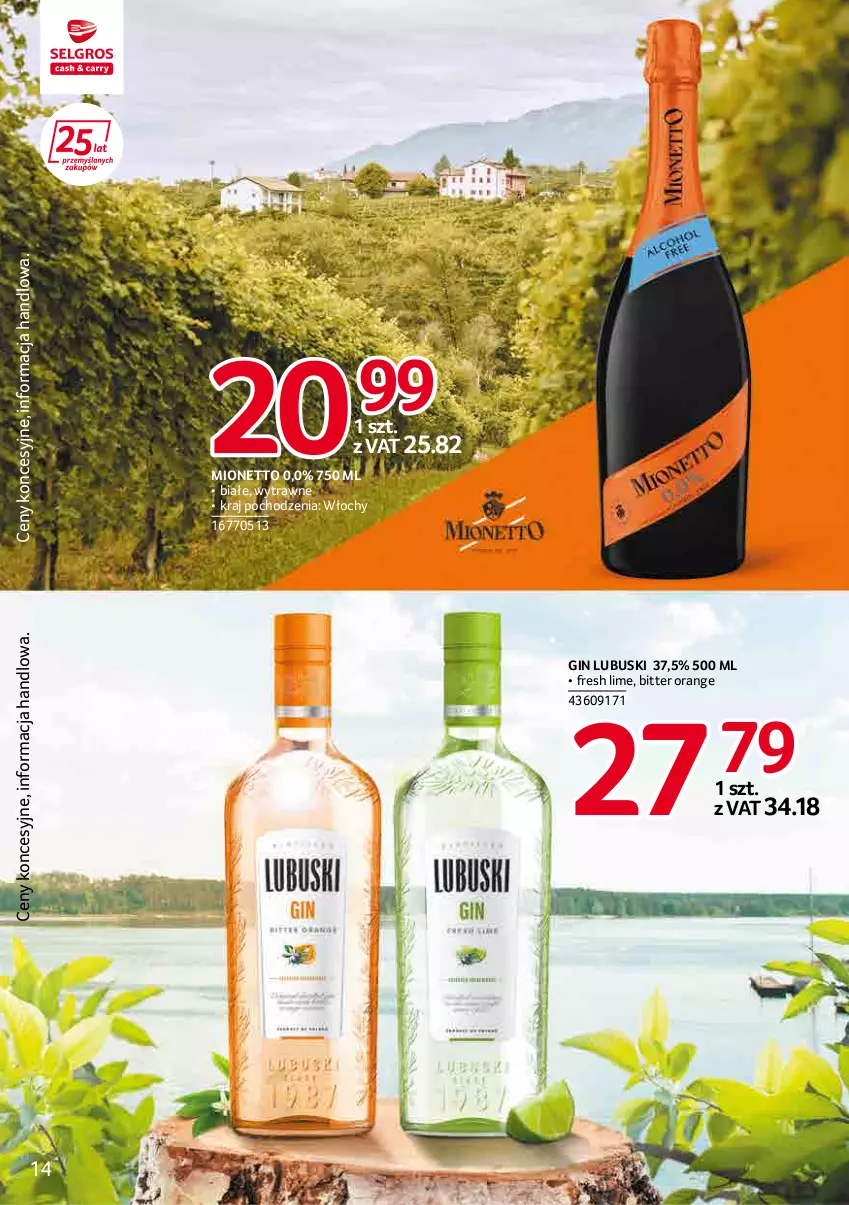 Gazetka promocyjna Selgros - Katalog Markowe Produkty - ważna 19.04 do 04.05.2022 - strona 14 - produkty: Gin, Mionetto