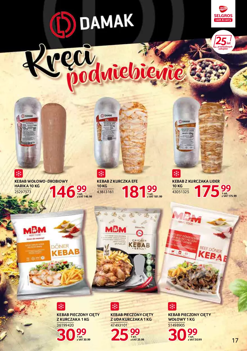 Gazetka promocyjna Selgros - Katalog Markowe Produkty - ważna 19.04 do 04.05.2022 - strona 17 - produkty: Kebab, Kebab z kurczaka, Kurczak, Piec