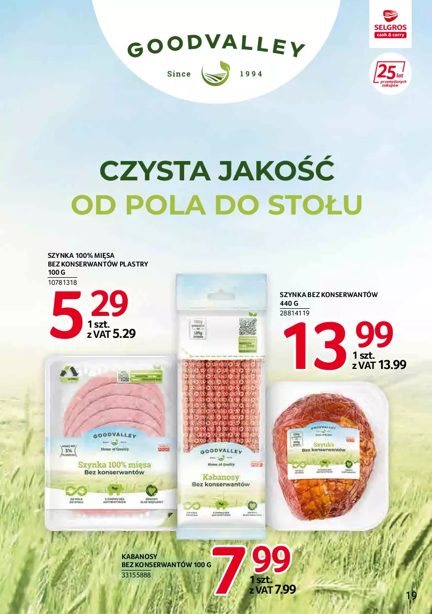 Gazetka promocyjna Selgros - Katalog Markowe Produkty - ważna 19.04 do 04.05.2022 - strona 19 - produkty: Kabanos, Ser, Szynka