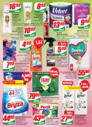 Gazetka promocyjna Dino - Gazetka 39 - Gazetka - ważna od 03.10 do 03.10.2023 - strona 23 - produkty: Pantene, Pampers, Papier, Zawieszka do wc, Majtki, Proszek do prania, Persil, Kret, Velvet, Płyn do płukania, Ręcznik, Carefree, Fairy, Odżywka, Pieluchomajtki, Zmywarki, Sidolux, Bryza, Wkładki, Kapsułki do prania, Lenor, Fa