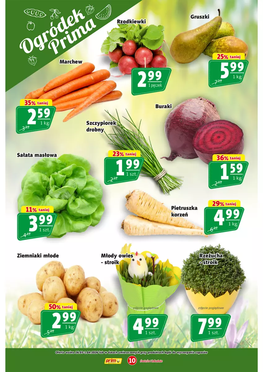 Gazetka promocyjna Prim Market - ważna 26.03 do 01.04.2026 - strona 10 - produkty: Gruszki, Pietruszka, Ziemniaki