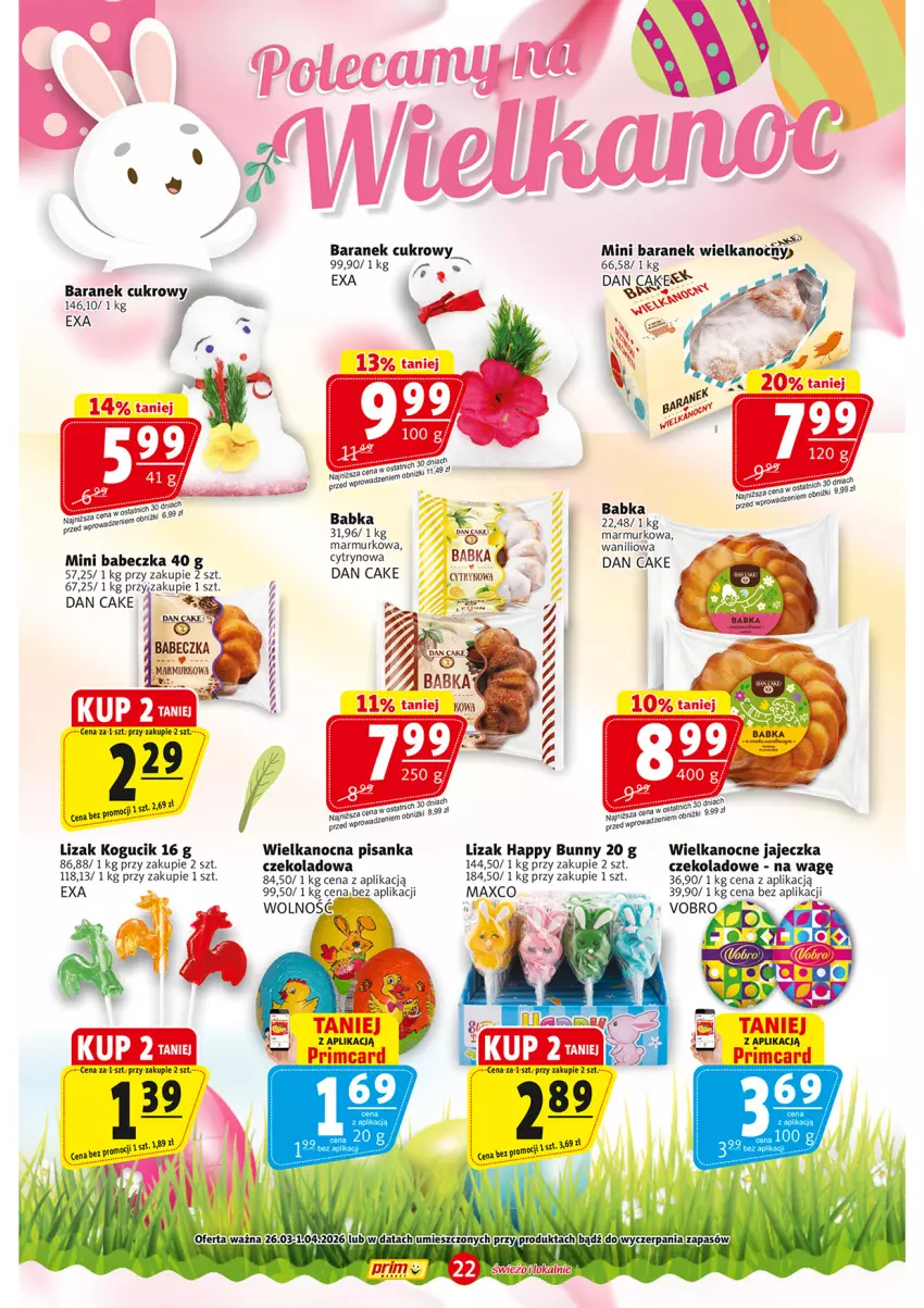 Gazetka promocyjna Prim Market - ważna 26.03 do 01.04.2026 - strona 22 - produkty: Babka, Dan Cake