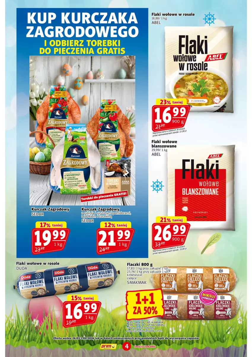 Gazetka promocyjna Prim Market - ważna 26.03 do 01.04.2026 - strona 4 - produkty: Duda, Fa, Flaki, Flaki wołowe, Gra, Królewski, Kurczak, Piec