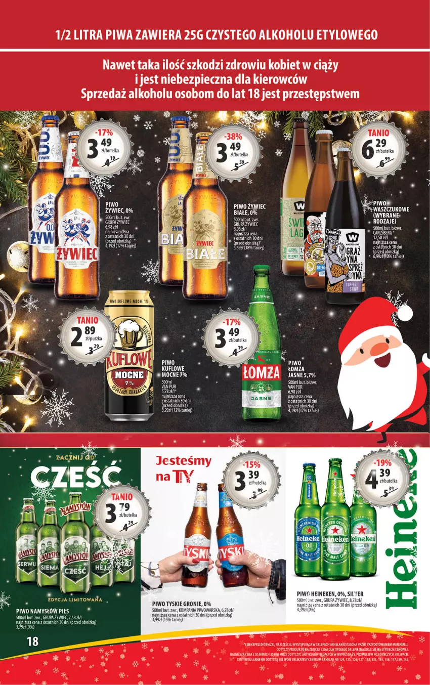 Gazetka promocyjna Arhelan - Gazetka - ważna 13.12 do 24.12.2024 - strona 18 - produkty: Fa, Heineken, LG, Namysłów, Piwa, Piwo, Rum, Tyskie