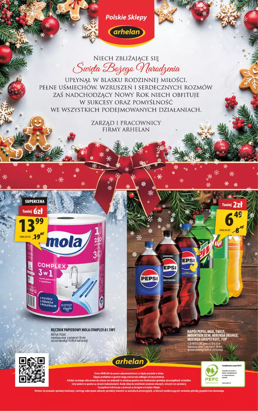 Gazetka promocyjna Arhelan - Gazetka - ważna 13.12 do 24.12.2024 - strona 24 - produkty: Fa, Mola, Papier, Ręcznik, Ser