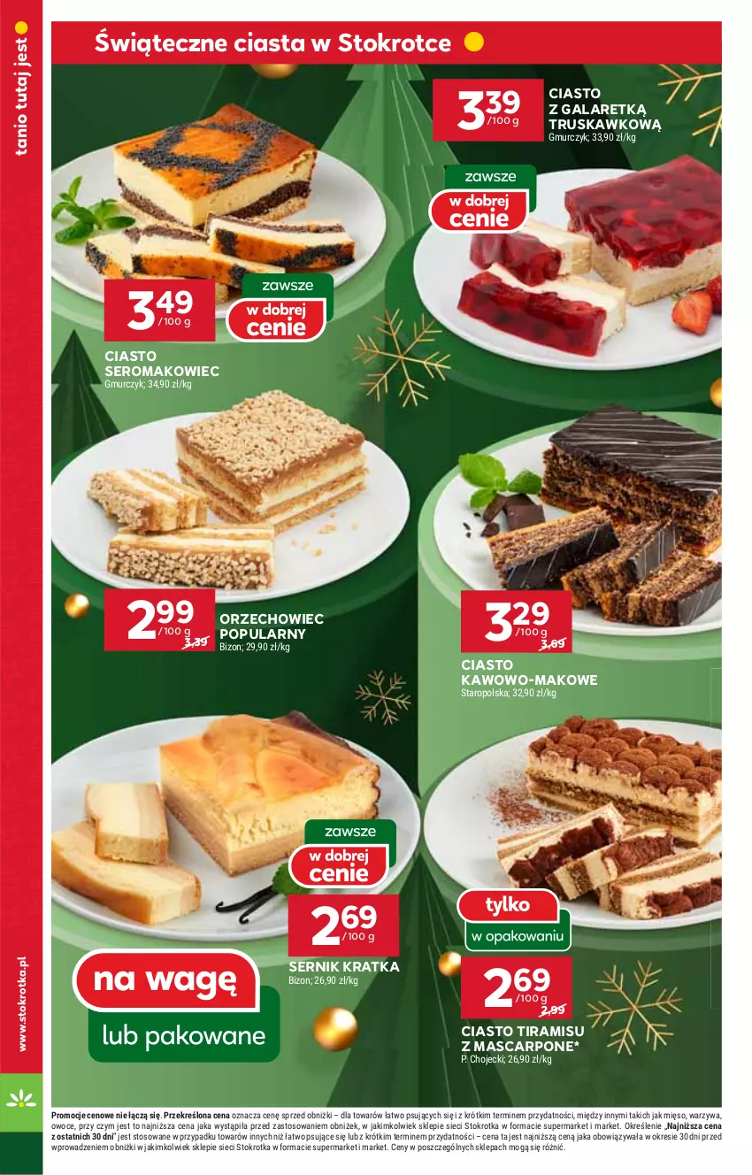 Gazetka promocyjna Stokrotka - Supermarket Opole/Radom - ważna 12.12 do 18.12.2024 - strona 6 - produkty: Ciasto z galaretką, Gala, HP, Makowiec, Mascarpone, Ser