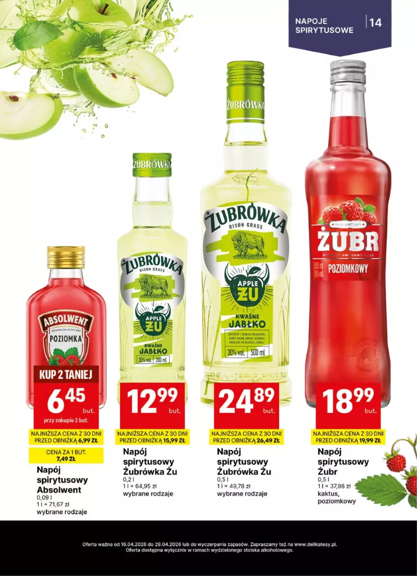 Gazetka promocyjna Delikatesy Centrum - Delibarek DC16-DC17 - ważna 16.04 do 29.04.2026 - strona 14 - produkty: Gra, Kaktus, Napój, Napoje, Rama