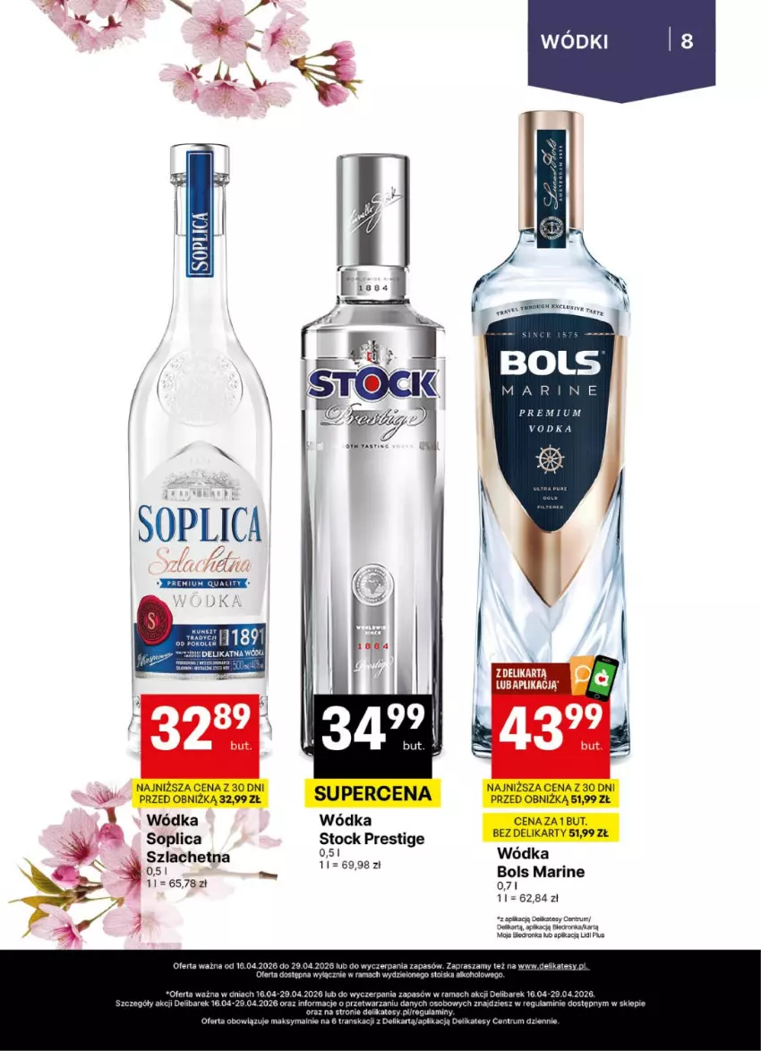 Gazetka promocyjna Delikatesy Centrum - Delibarek DC16-DC17 - ważna 16.04 do 29.04.2026 - strona 8 - produkty: Bols, Rama, Rum, Soplica, Stock, Tran, Wódka