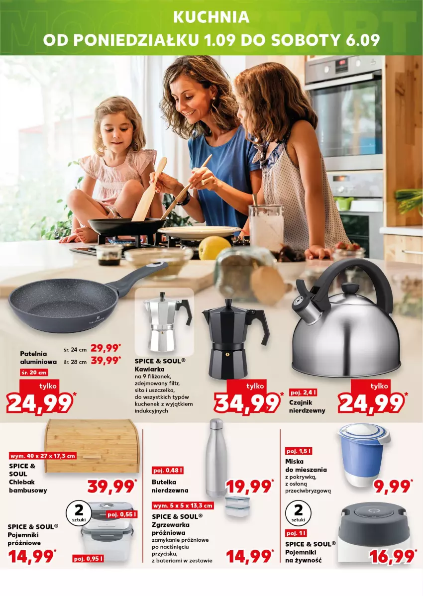 Gazetka promocyjna Kaufland - Kaufland - ważna 28.08 do 03.09.2025 - strona 12 - produkty: Bateria, Chleb, Chlebak, Czajnik, Kawiarka, Miska, Patelnia, Pojemnik, Sito, Warka